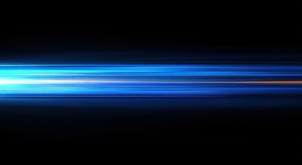 Dynamic blue light streaks in a dark background