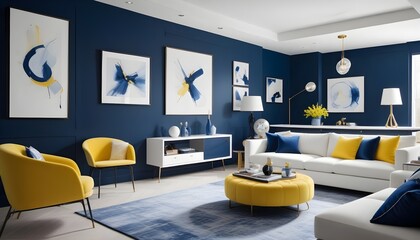 Photo interior modern design room 3D illustration Ultra HD realistic