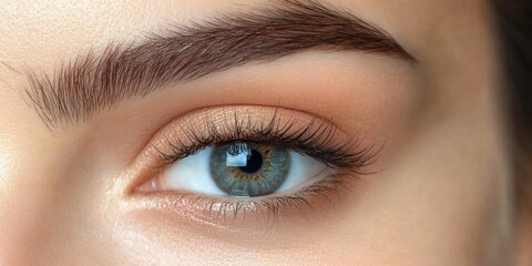 Obraz premium Captivating close up of an enchanting eye revealing intricate details under soft lighting