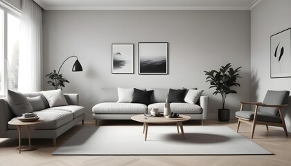 Photo interior modern design room 3D illustration Ultra HD realistic