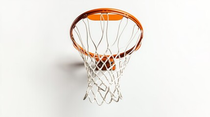 Naklejka premium Basketball hoop against a white background