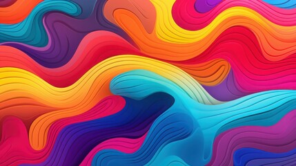 Obraz premium Abstract Colorful Waves Flowing Pattern Design