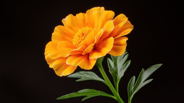 The marigold flower, also known as Genda phool in Hindi and Chendumalli in Malayalam, is a vibrant and colorful bloom that is widely used in cultural and religious ceremonies in India