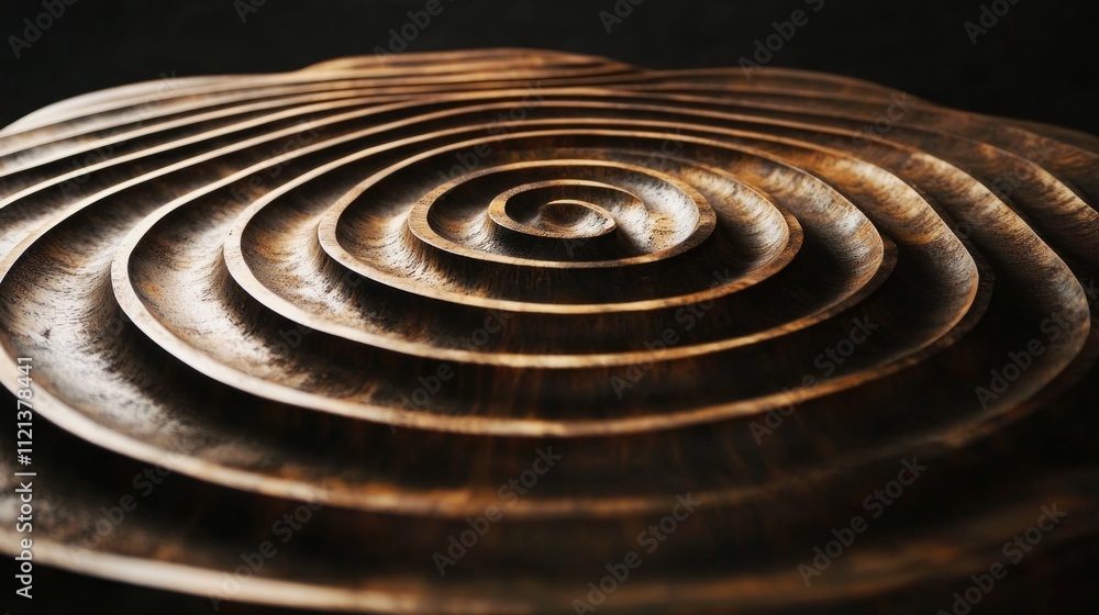 Poster delicate curves of wood twist upward in a mesmerizing pattern, inviting viewers to explore the beaut