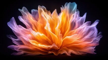 A dazzling display of vibrant neon colors illuminated under a blacklight, creating a mesmerizing and ethereal effect that seems to glow with a magical and mysterious aura.