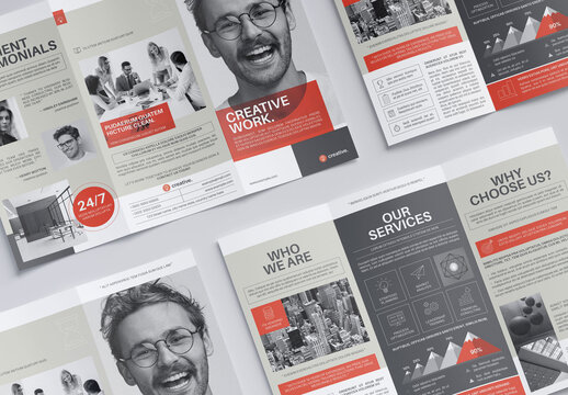 Business Tri-Fold Brochure Template