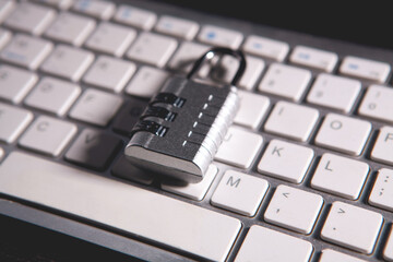 keyboard with padlock protection against hacking