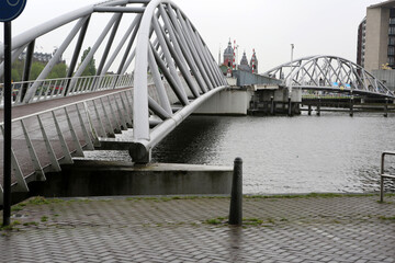 Walway from the library to Nemo centre - Oosterdok - Amsterdam - Holland - The Netherlands