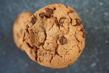 Chocolate cookies with dark chocolate chips