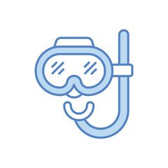 Snorkeling vector icon