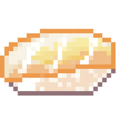 Sushi pixel art set,Japanese food, Rice and fish meal collection,Asian cuisine,8 bit,Game development, Mobile app, Pixelated Vector illustration