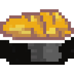 Sushi pixel art set,Japanese food, Rice and fish meal collection,Asian cuisine,8 bit,Game development, Mobile app, Pixelated Vector illustration
