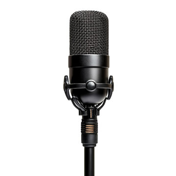 High-quality dynamic microphone design with a classic look isolated on transparent background png