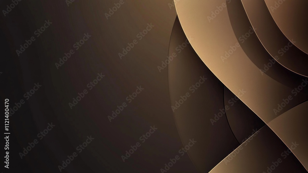 Poster soft, fluid curves blend beautifully in deep brown tones, creating a harmonious backdrop ideal for e