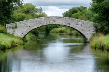 Fototapeta premium Ancient stone bridge over river