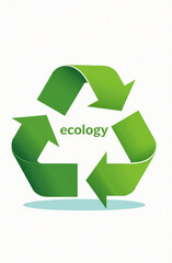 Obraz premium Sign recycle garbage plastic bottle, paper. Environmental Ecology. AI Generative