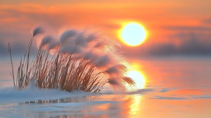 sunset in the mountains