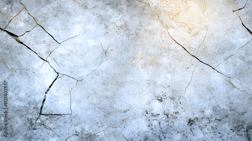 Poster A textured concrete surface with visible cracks, featuring a muted color palette and subtle lighting effects