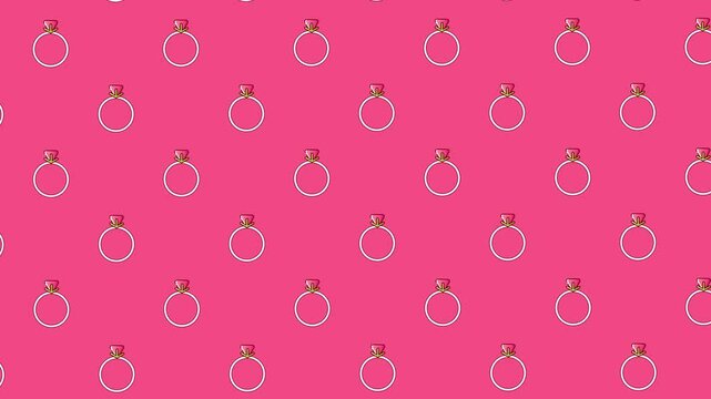 Valentine Day Animation Loop Background with Hearts 