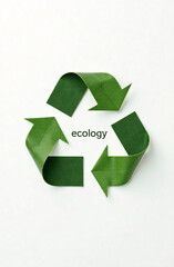 Obraz premium Sign recycle garbage plastic bottle, paper. Environmental Ecology. AI Generative