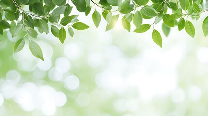 Fototapeta premium A Lush Green Hedge Surrounded by Soft Sunlight and a Blurry Background