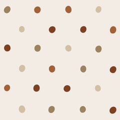 Nursery scandinavian cute dots wallpaper, pastel brown colors, wedding, wrapping paper design