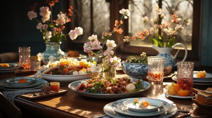 Fototapeta premium A Persian New Year (Nowruz) table setting