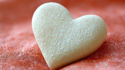Obraz premium Valentine's Day Heart Decoration Romantic Setting Textile Art Cozy Atmosphere Close-Up View Love Concept