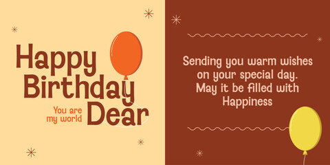 Happy Birthday Wish Gift Card Square sized for your mother, father, son, daughter, sister, brother, love, wife, husband, boyfrind, girlfriend, fiance, fiancee ready to print or send digitally cmyk