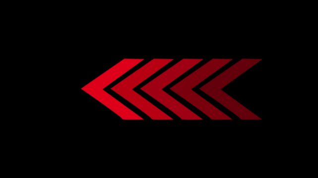  directions Arrow Loop Animation video concept. colorful arrow icon concept on black background