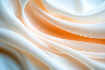 Soft, flowing fabric in gentle hues of white and orange.