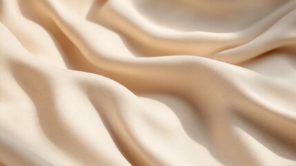 Obraz premium Smooth, flowing fabric in soft beige tones.