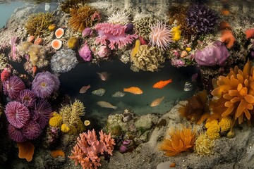 Coastal tide pool life