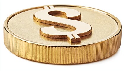 Investment strategy with gold dollar coins financial market image studio close-up wealth management