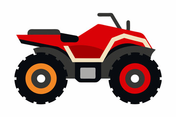 ATV Line Art - Printable All-Terrain Vehicle Vector Illustration