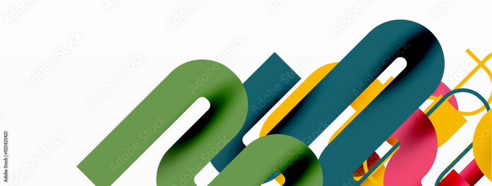 Poster wave lines minimal abstract background