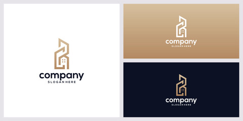 letter cr and building logo