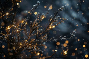 Naklejka premium Golden Lights and Starry Nightscapes - Magical Festive Collection