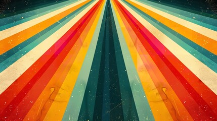 Abstract background of perspective lines design in Hippie Retro style. template ready for advertisements or printing, Generative AI