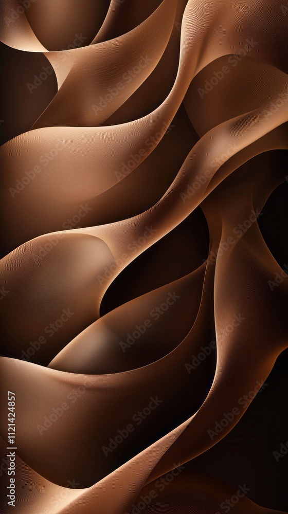Poster Soft lines and flowing shapes intertwine gracefully, creating a tranquil atmosphere filled with warmth and character. The elegant patterns invite contemplation and inspire creativity