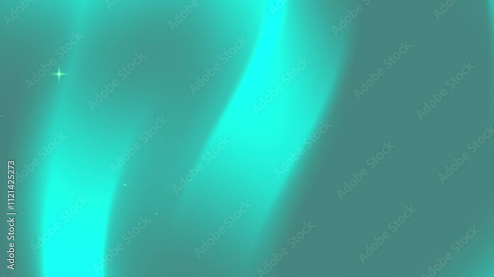 Poster the image shows a smooth teal gradient background featuring subtle light streaks and a calming, mini