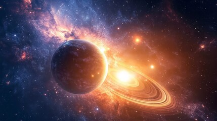 Obraz premium abstract space background, universe with stars