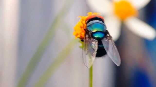 Cochliomyia hominivorax, the New World screw-worm fly, or screw-worm for short, is a species of parasitic fly that is well known for the way in which its larvae (maggots) eat the living tissue.