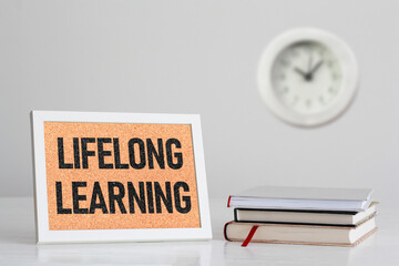 Lifelong learning is shown using the text