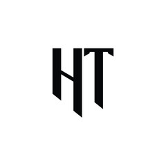 HT monogram logo design letter text name symbol monochrome logotype alphabet character simple logo