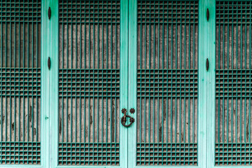 old door in the Buddhist temple