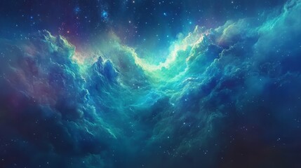 Fototapeta premium Nebula spiraling toward a supernova, bright and colorful cosmic scene