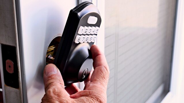 Installing a new electronic door lock