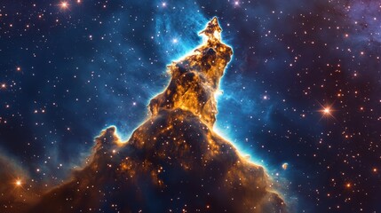 Fototapeta premium Nebula spiraling toward a supernova, bright and colorful cosmic scene