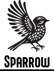 Fototapeta premium Sparrow Vector Logo 